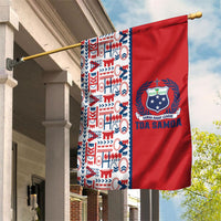 Samoan Warrior Island Heritage Garden Flag Ocean Island Geometry Red Style LT9 House Flag Red - Polynesian Pride