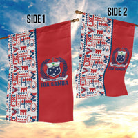 Samoan Warrior Island Heritage Garden Flag Ocean Island Geometry Red Style LT9 - Polynesian Pride