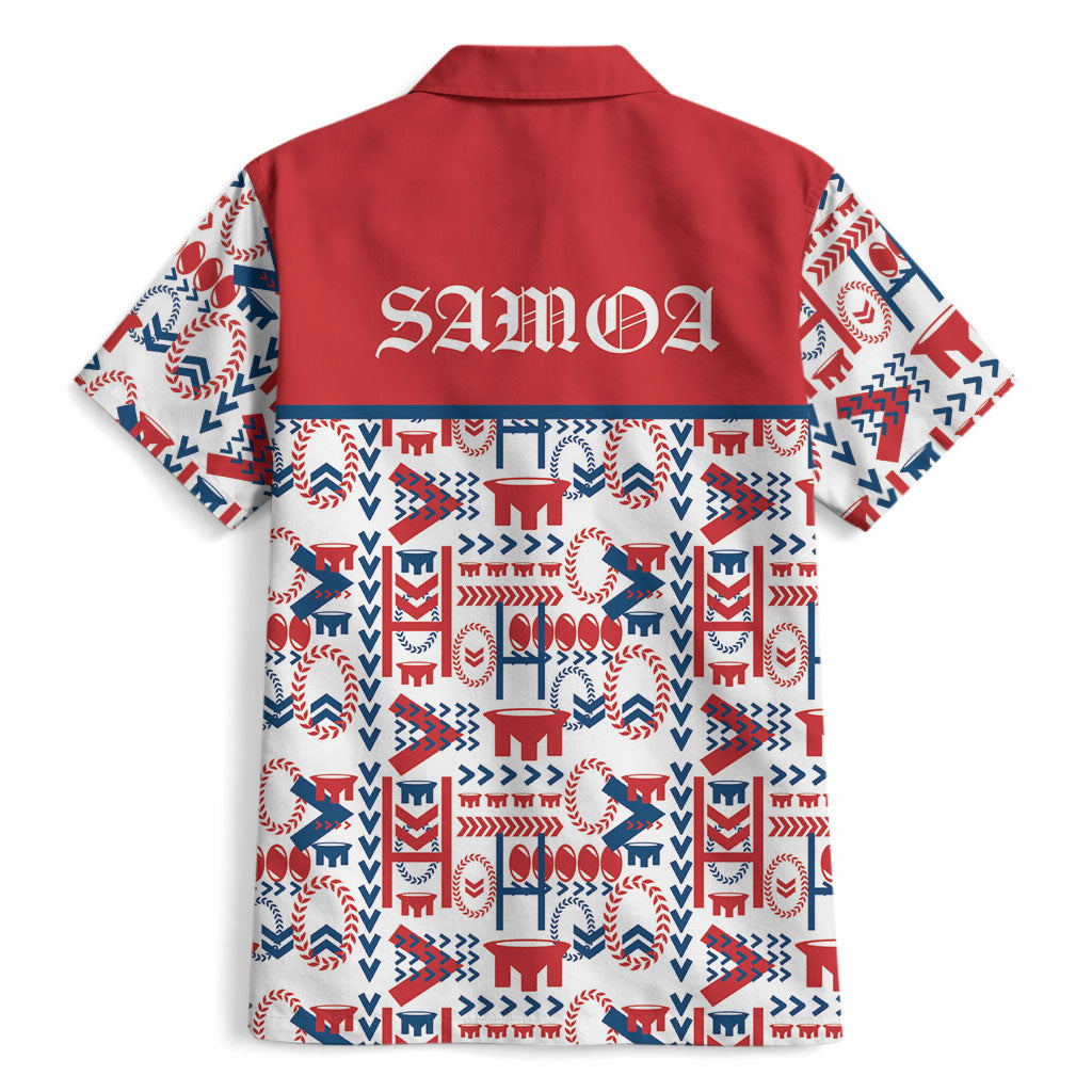 Samoan Warrior Island Heritage Hawaiian Shirt Ocean Island Geometry Red Style LT9 - Polynesian Pride