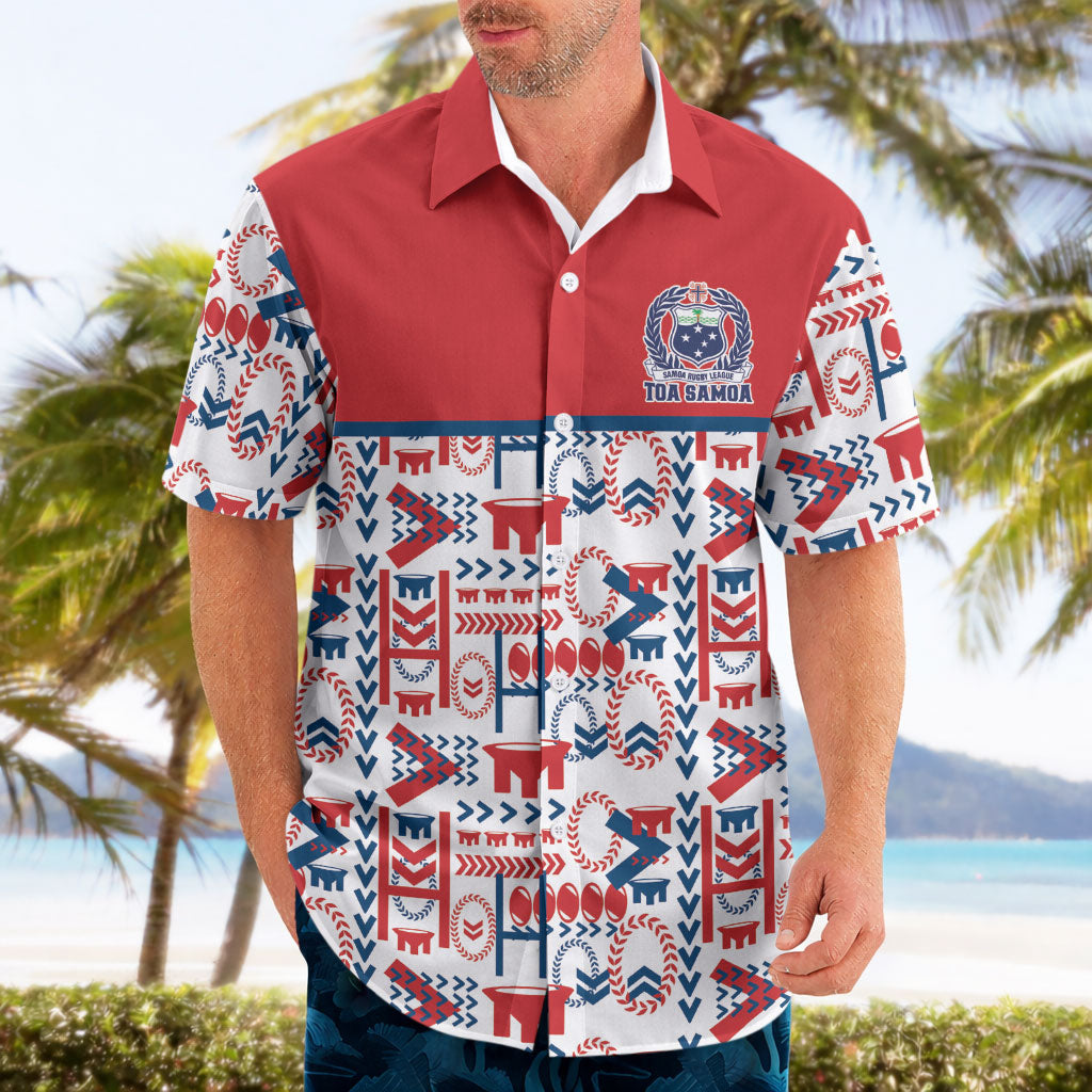 Samoan Warrior Island Heritage Hawaiian Shirt Ocean Island Geometry Red Style LT9 - Polynesian Pride
