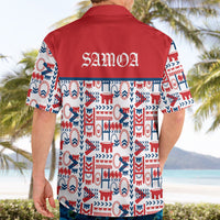 Samoan Warrior Island Heritage Hawaiian Shirt Ocean Island Geometry Red Style LT9 - Polynesian Pride