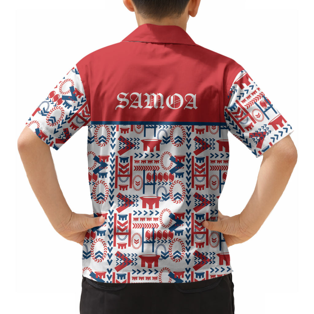 Samoan Warrior Island Heritage Hawaiian Shirt Ocean Island Geometry Red Style LT9 - Polynesian Pride
