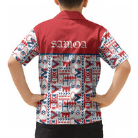 Samoan Warrior Island Heritage Hawaiian Shirt Ocean Island Geometry Red Style LT9 - Polynesian Pride