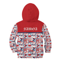 Samoan Warrior Island Heritage Kid Hoodie Ocean Island Geometry Red Style LT9 - Polynesian Pride