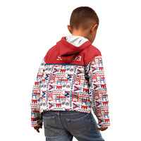 Samoan Warrior Island Heritage Kid Hoodie Ocean Island Geometry Red Style LT9 - Polynesian Pride