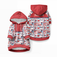 Samoan Warrior Island Heritage Pet Hoodie Ocean Island Geometry Red Style LT9 Pullover Red - Polynesian Pride