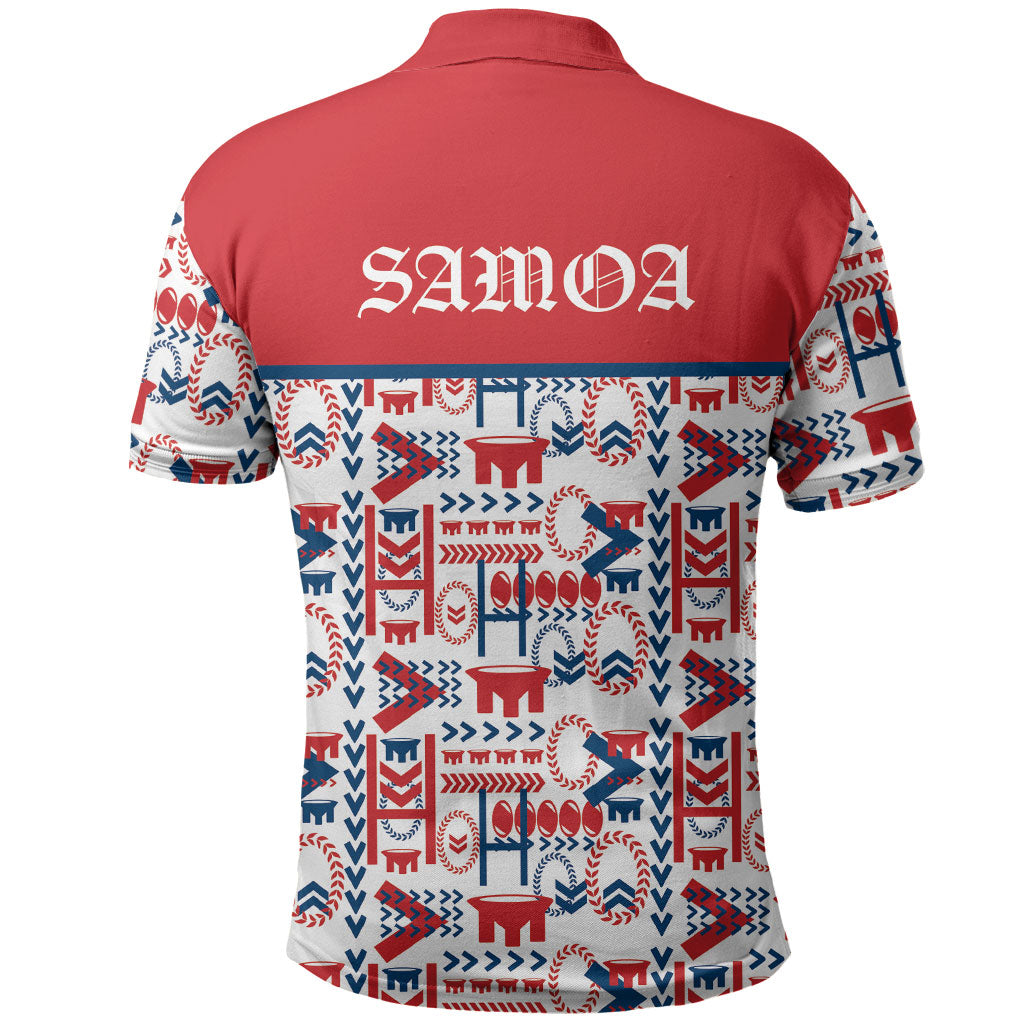 Samoan Warrior Island Heritage Polo Shirt Ocean Island Geometry Red Style LT9 - Polynesian Pride
