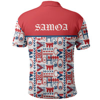 Samoan Warrior Island Heritage Polo Shirt Ocean Island Geometry Red Style LT9 - Polynesian Pride