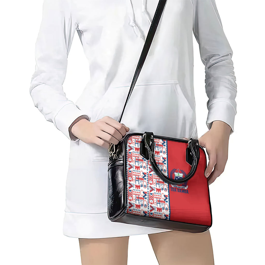 Samoan Warrior Island Heritage Shoulder Handbag Ocean Island Geometry Red Style LT9 - Polynesian Pride