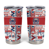 Samoan Warrior Island Heritage Tumbler Cup Ocean Island Geometry Red Style LT9 Red - Polynesian Pride