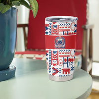 Samoan Warrior Island Heritage Tumbler Cup Ocean Island Geometry Red Style LT9 - Polynesian Pride