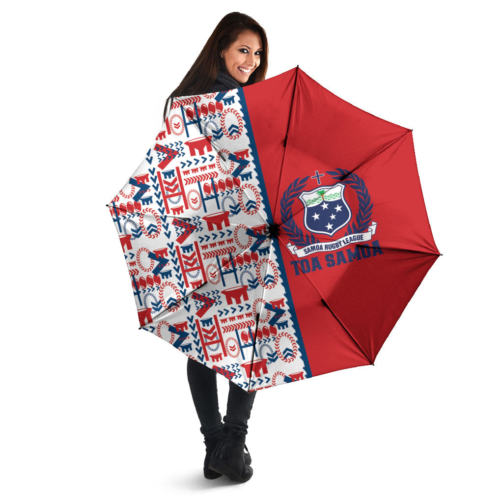 Samoan Warrior Island Heritage Umbrella Ocean Island Geometry Red Style LT9 - Polynesian Pride
