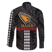Aloha Spirit Ikaika Warrior Helmet Family Matching Long Sleeve Bodycon Dress and Hawaiian Shirt LT9 - Polynesian Pride