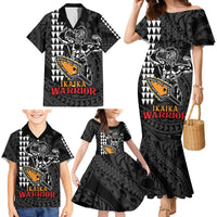 Aloha Spirit Ikaika Warrior Helmet Family Matching Mermaid Dress and Hawaiian Shirt LT9 - Polynesian Pride