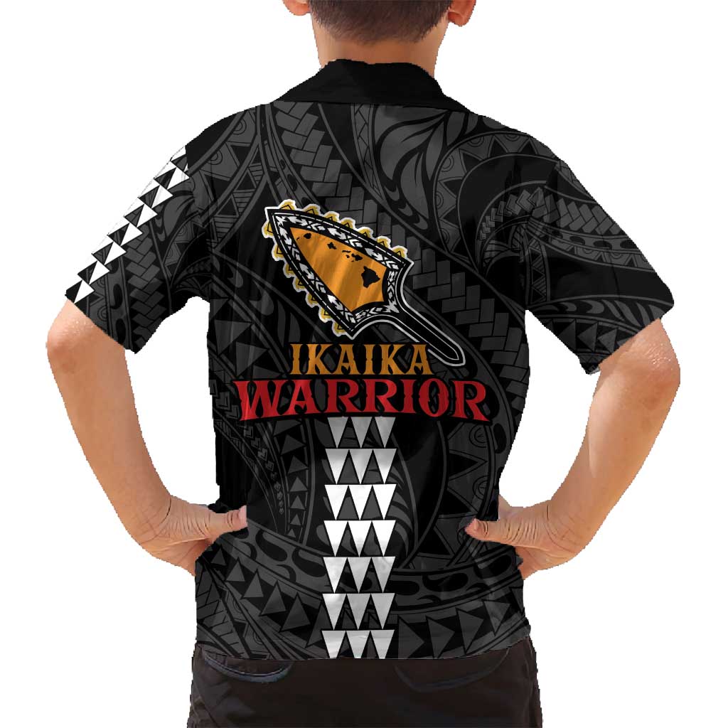 Aloha Spirit Ikaika Warrior Helmet Family Matching Off Shoulder Short Dress and Hawaiian Shirt LT9 - Polynesian Pride