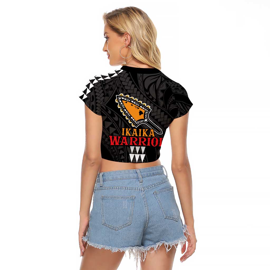 Aloha Spirit Ikaika Warrior Helmet Raglan Cropped T Shirt