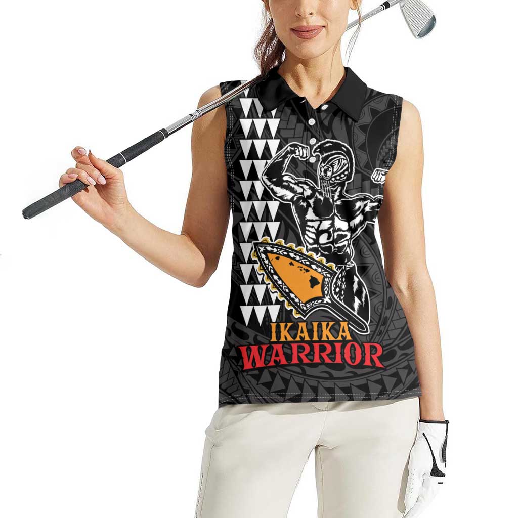Aloha Spirit Ikaika Warrior Helmet Women Sleeveless Polo Shirt