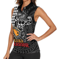 Aloha Spirit Ikaika Warrior Helmet Women Sleeveless Polo Shirt
