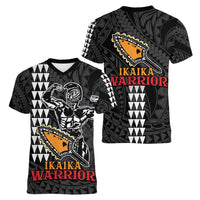 Aloha Spirit Ikaika Warrior Helmet Women V-Neck T-Shirt