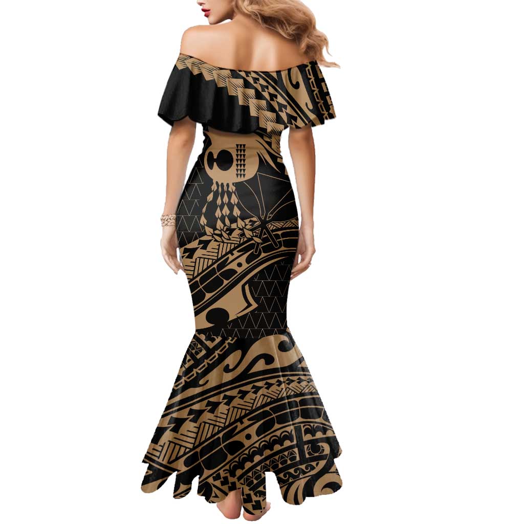 Ikaika Hawaiian Mythic Koa Tribal Warrior Family Matching Mermaid Dress and Hawaiian Shirt LT9 - Polynesian Pride