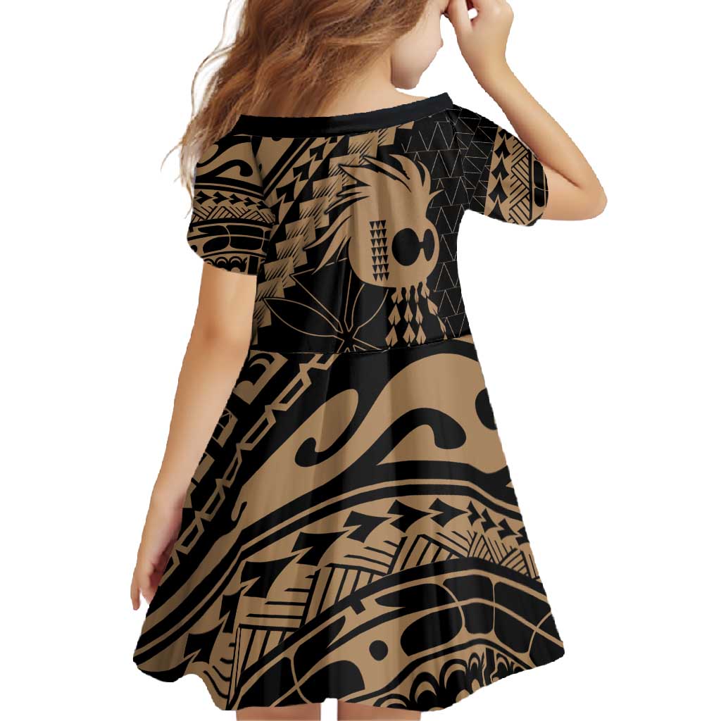Ikaika Hawaiian Mythic Koa Tribal Warrior Family Matching Summer Maxi Dress and Hawaiian Shirt