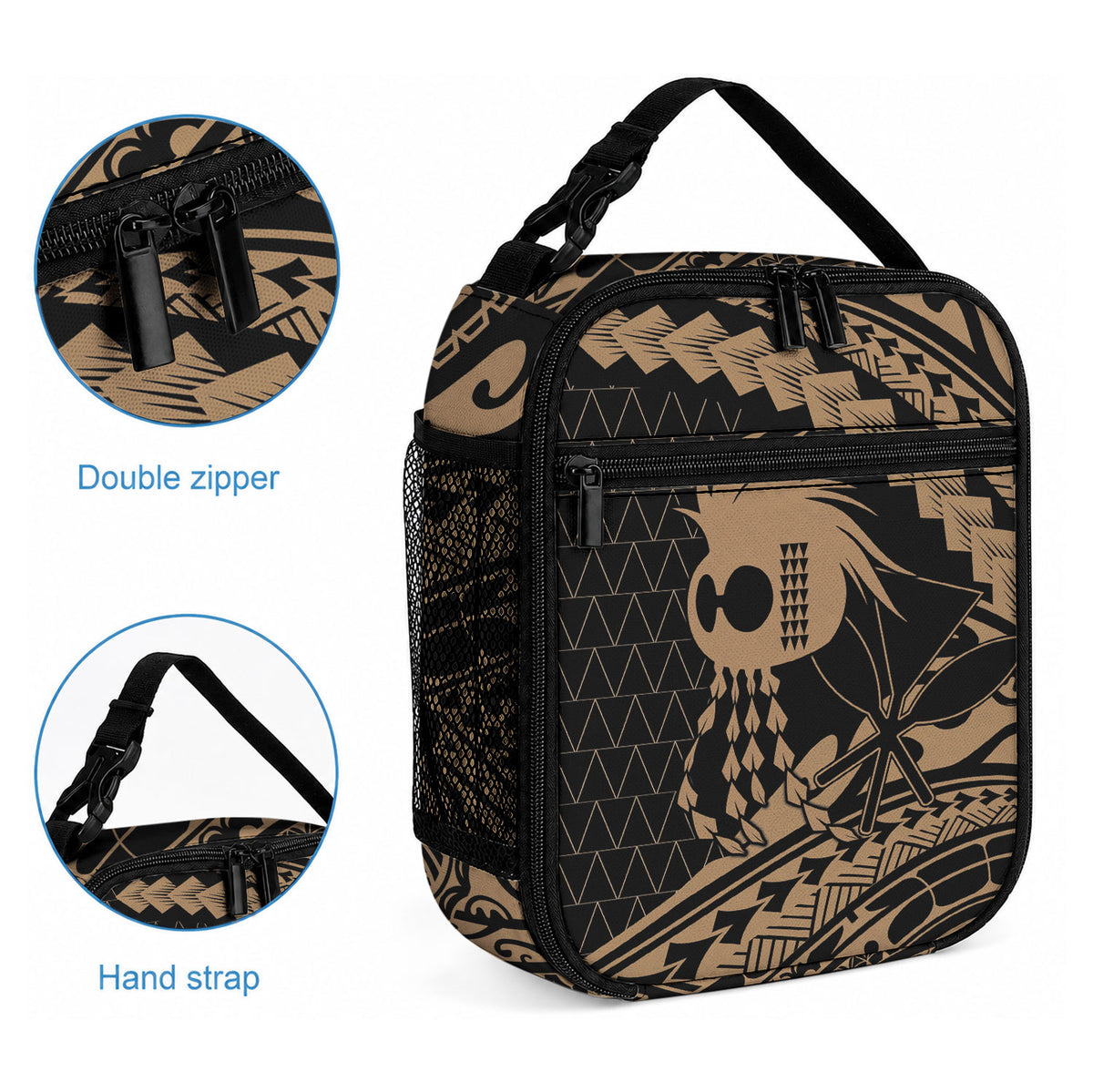 Ikaika Hawaiian Mythic Koa Tribal Warrior Lunch Bag LT9 - Polynesian Pride