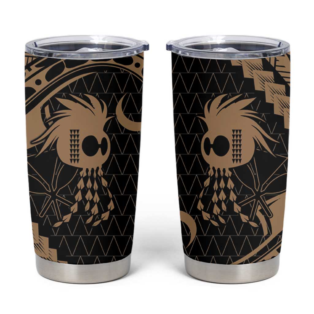 Ikaika Hawaiian Mythic Koa Tribal Warrior Tumbler Cup LT9 Gold - Polynesian Pride