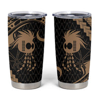 Ikaika Hawaiian Mythic Koa Tribal Warrior Tumbler Cup LT9 Gold - Polynesian Pride