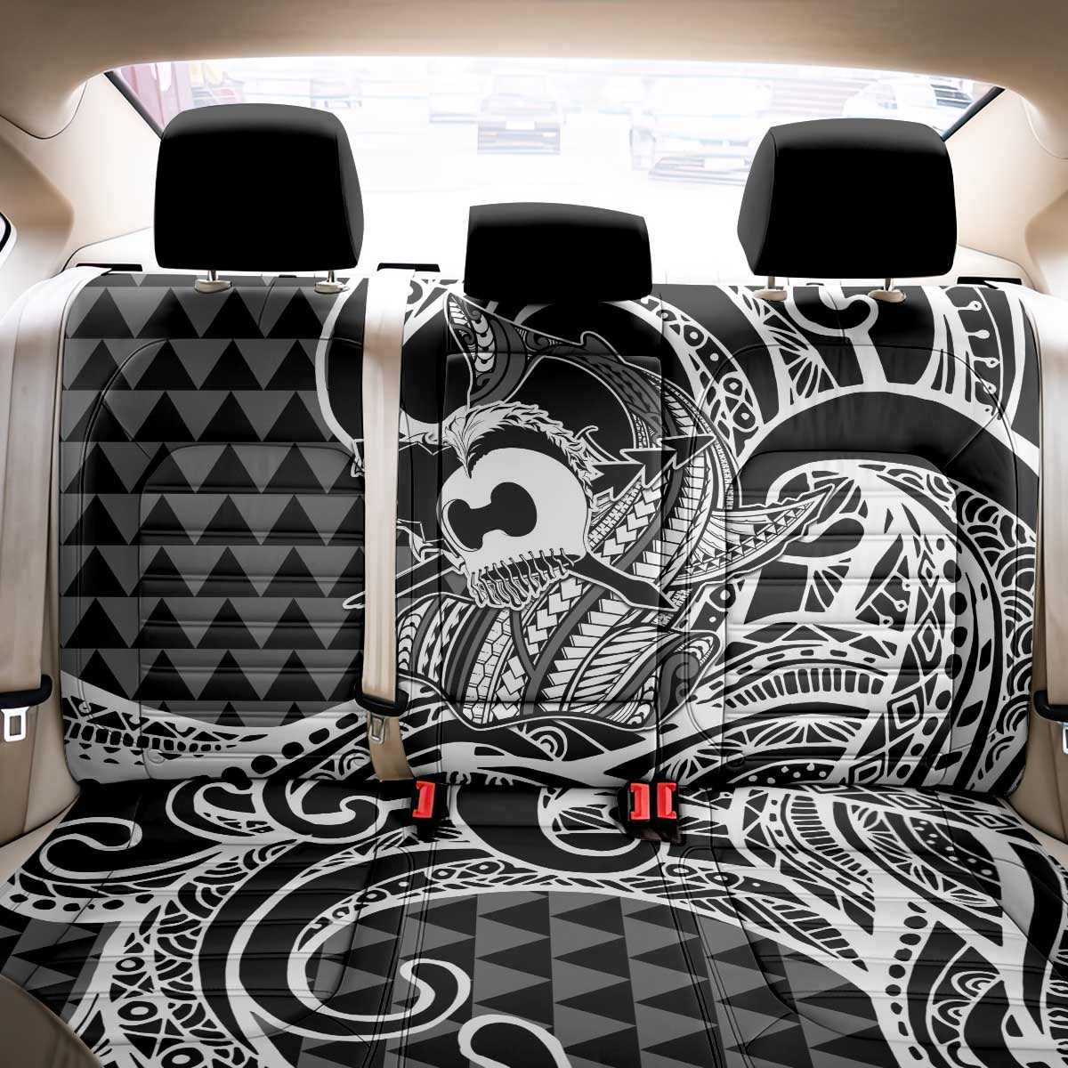 Koa Ikaika Warrior Helmet with Shark Back Car Seat Cover Black Kakau Style LT9 - Polynesian Pride