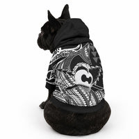 Koa Ikaika Warrior Helmet with Shark Pet Hoodie Black Kakau Style LT9 - Polynesian Pride