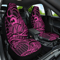 Koa Ikaika Warrior Helmet with Shark Car Seat Cover Pink Kakau Style LT9 One Size Pink - Polynesian Pride