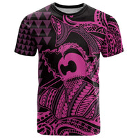 Koa Ikaika Warrior Helmet with Shark T Shirt Pink Kakau Style