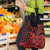 Koa Ikaika Warrior Helmet with Shark Grocery Bag Red Kakau Style