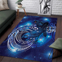 North Island Kokako and South Island Kokako Area Rug New Zealand Native Bird with Galaxy Vibe LT9 Galaxy - Polynesian Pride