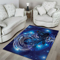 North Island Kokako and South Island Kokako Area Rug New Zealand Native Bird with Galaxy Vibe LT9 - Polynesian Pride