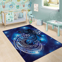 North Island Kokako and South Island Kokako Area Rug New Zealand Native Bird with Galaxy Vibe LT9 - Polynesian Pride
