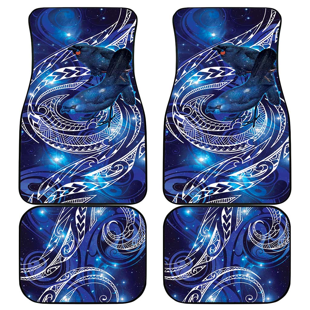 North Island Kokako and South Island Kokako Car Mats New Zealand Native Bird with Galaxy Vibe LT9 - Polynesian Pride