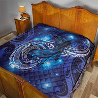 North Island Kokako and South Island Kokako Quilt New Zealand Native Bird with Galaxy Vibe LT9 - Polynesian Pride