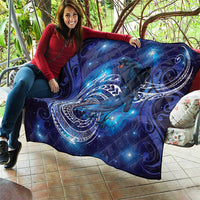 North Island Kokako and South Island Kokako Quilt New Zealand Native Bird with Galaxy Vibe LT9 - Polynesian Pride