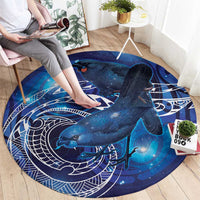 North Island Kokako and South Island Kokako Round Carpet New Zealand Native Bird with Galaxy Vibe LT9 - Polynesian Pride