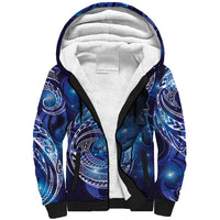 North Island Kokako and South Island Kokako Sherpa Hoodie New Zealand Native Bird with Galaxy Vibe LT9 Unisex Galaxy - Polynesian Pride