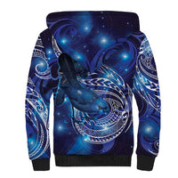 North Island Kokako and South Island Kokako Sherpa Hoodie New Zealand Native Bird with Galaxy Vibe LT9 - Polynesian Pride