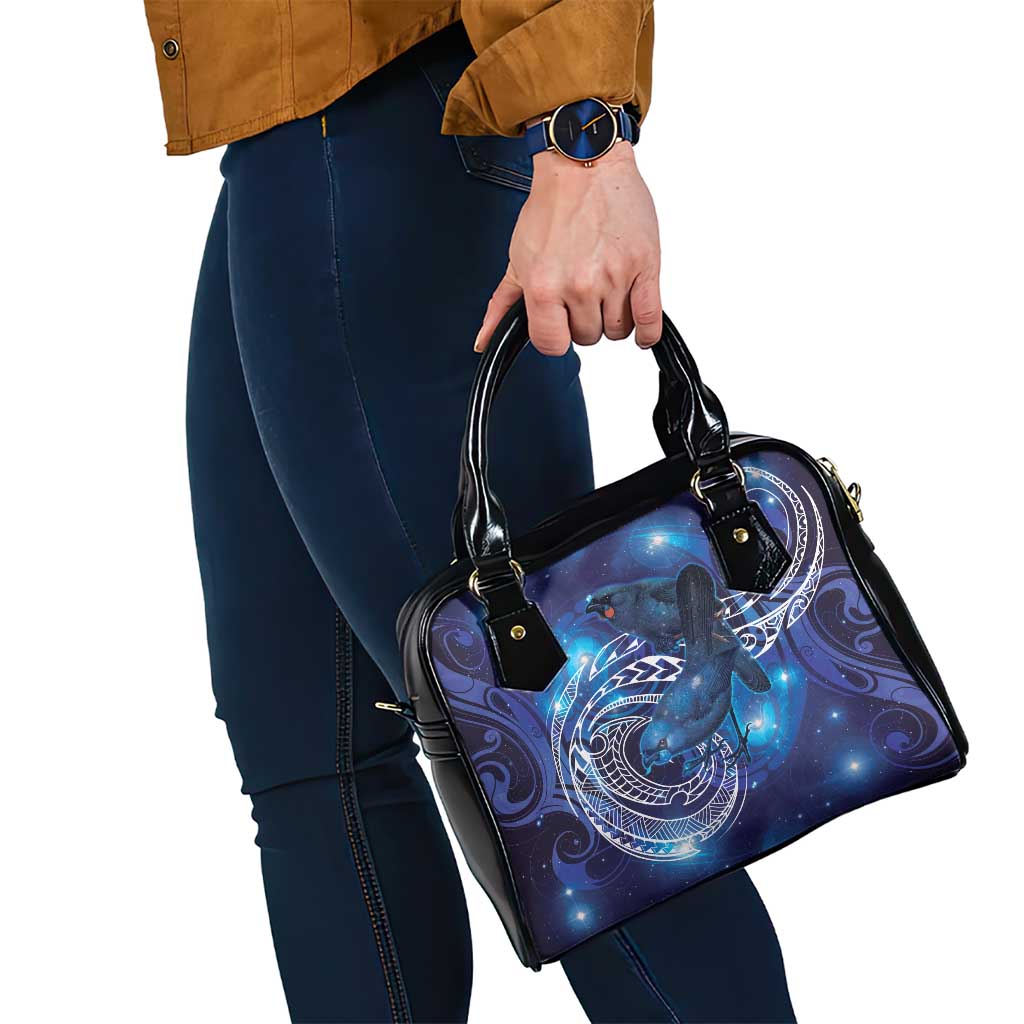 North Island Kokako and South Island Kokako Shoulder Handbag New Zealand Native Bird with Galaxy Vibe LT9 - Polynesian Pride