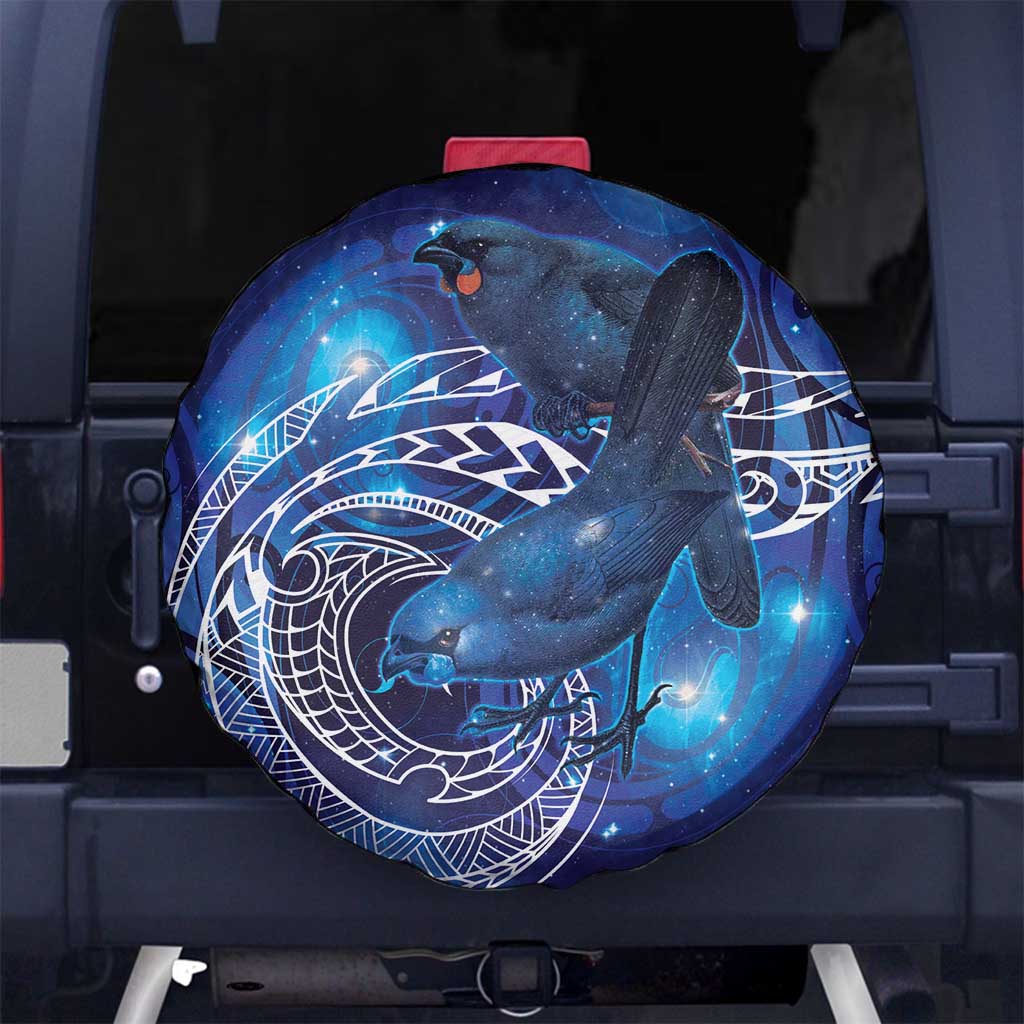 North Island Kokako and South Island Kokako Spare Tire Cover New Zealand Native Bird with Galaxy Vibe LT9 - Polynesian Pride