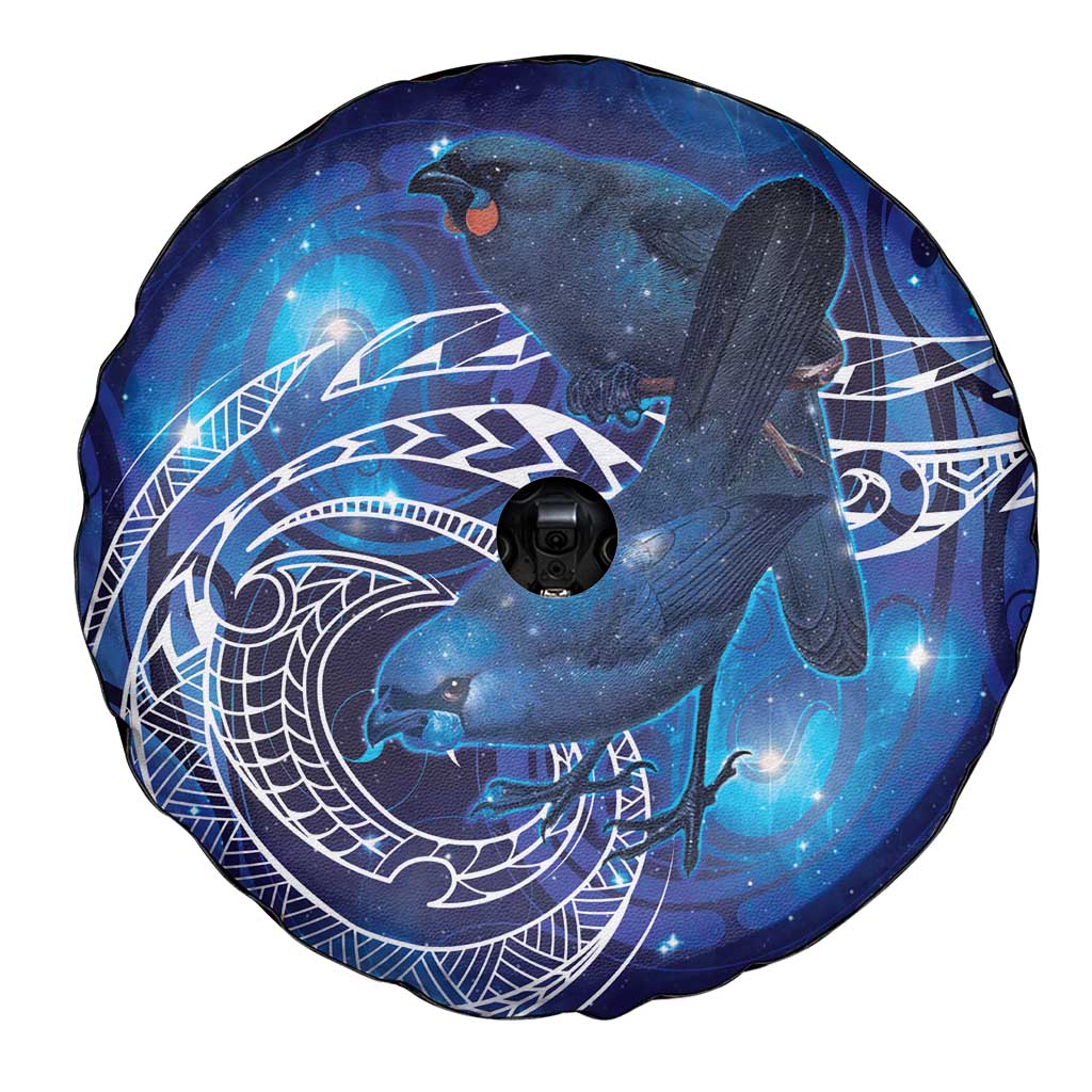 North Island Kokako and South Island Kokako Spare Tire Cover New Zealand Native Bird with Galaxy Vibe LT9 - Polynesian Pride
