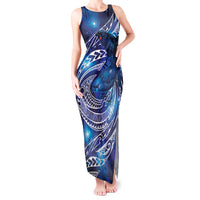 North Island Kokako and South Island Kokako Tank Maxi Dress New Zealand Native Bird with Galaxy Vibe LT9 Women Galaxy - Polynesian Pride