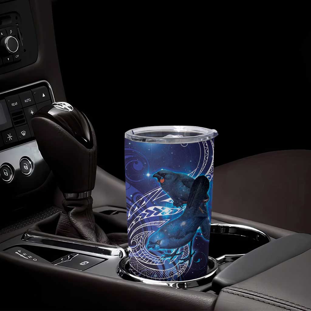 North Island Kokako and South Island Kokako Tumbler Cup New Zealand Native Bird with Galaxy Vibe LT9 - Polynesian Pride