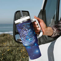 North Island Kokako and South Island Kokako Tumbler With Handle New Zealand Native Bird with Galaxy Vibe LT9 - Polynesian Pride
