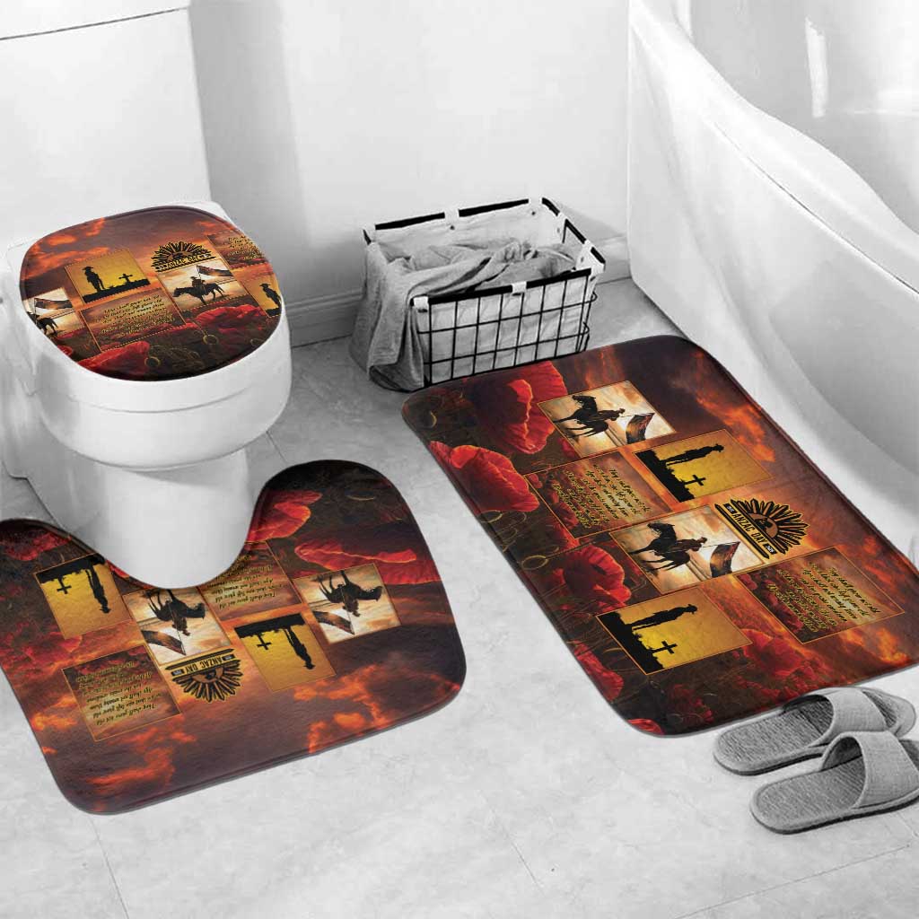 ANZAC Day Film Reel Lest We Forget Bathroom Set Australia NZ Memorial