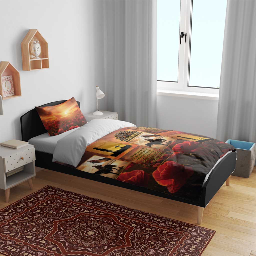 ANZAC Day Film Reel Lest We Forget Bedding Set Australia NZ Memorial